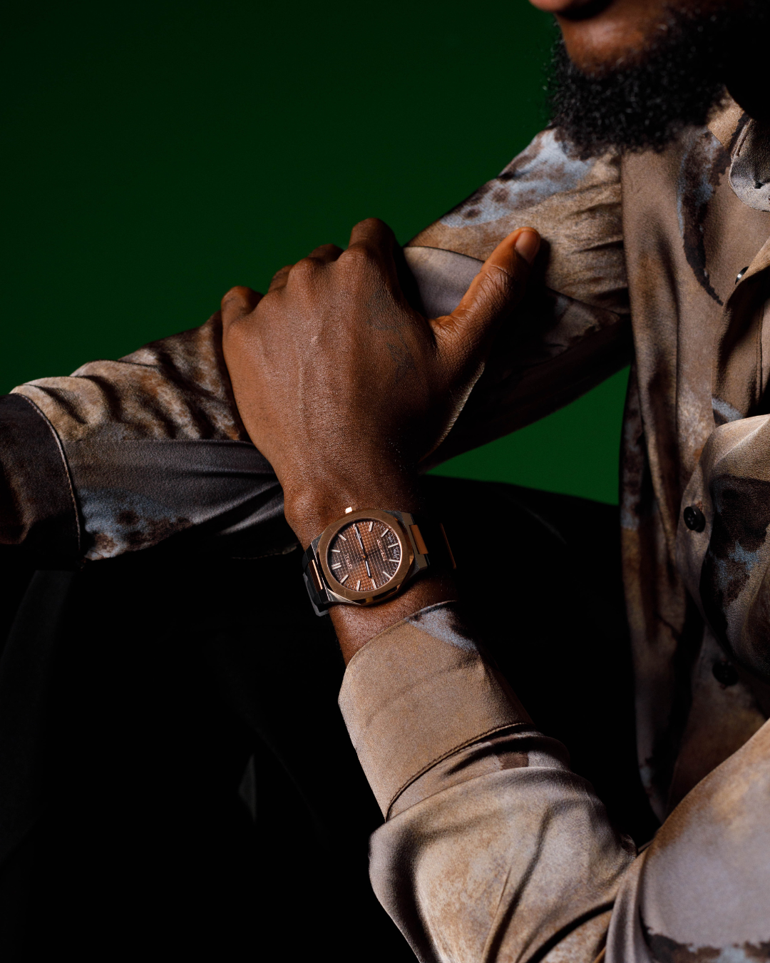Two Tone Brown Dial Astral Date Master