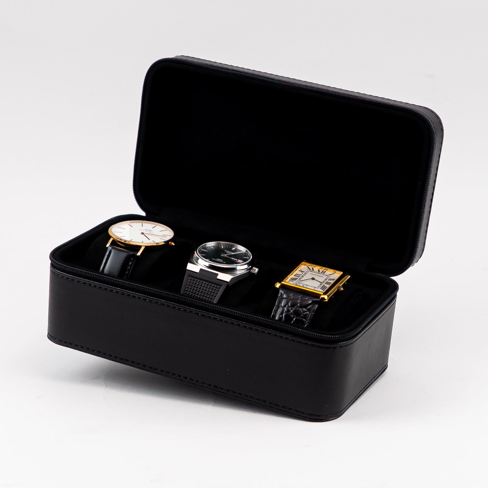 Coal Black Watch Box - 3 Slot