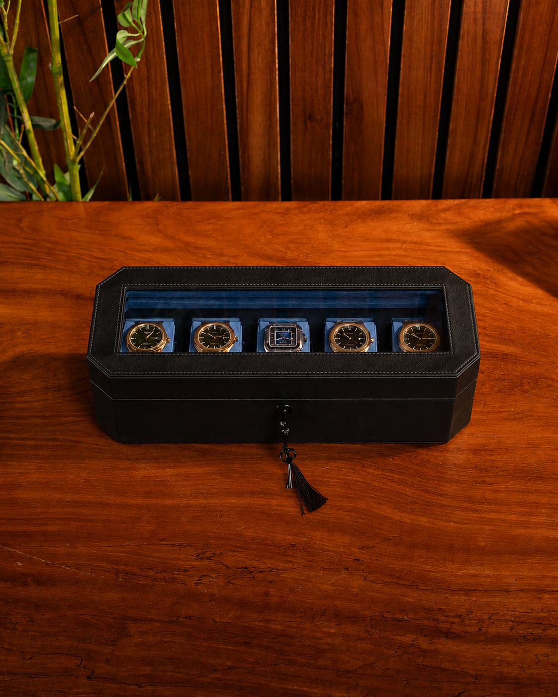 The Duchess 5 slot box - Black X blue