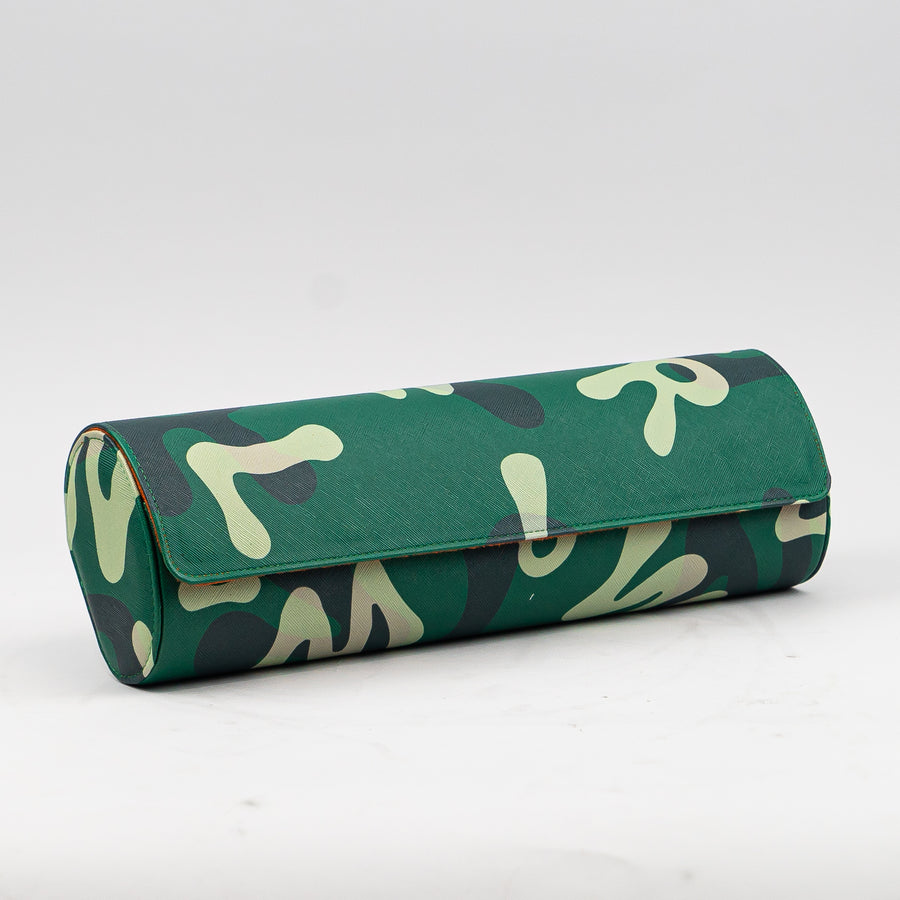 Green Camo 4-slot watch roll
