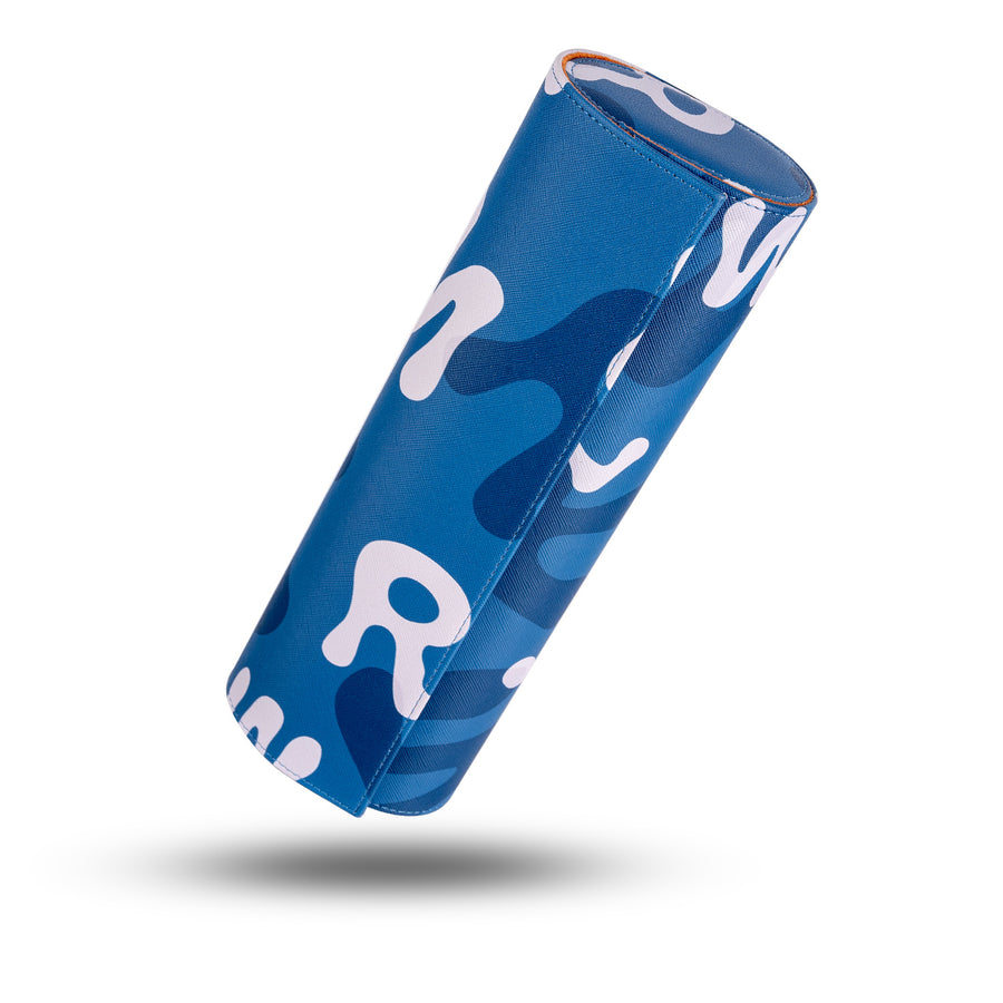 Blue Camo 4-slot watch roll
